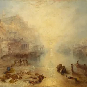 "Ancient Italy—Ovid Banished From Rome," exhibited 1838, J.M.W. Turner. Oil on canvas, 37 1/4 inches by 49 3/16 inches, Private collection. The Metropolitan Museum of Art, Image source: Art Resource, NY